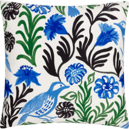 furn Aljento Blue Floral Polyester Filled Outdoor Cushion - Size: 43 x 43cm - furn. - Wilko