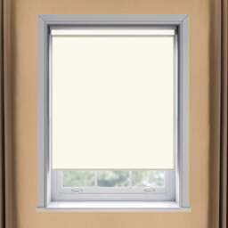 New Edge Blinds Thermal Blackout Roller Blind Cream 50cm - Size: W 50cm x D 170cm - Wilko - thumbnail 1