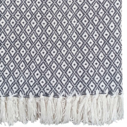 Rapport Home Grey Eden Recycled Cotton Geometric Throw 127 x 152cm - Size: 7 x 152 x 127cm - Wilko - thumbnail 4