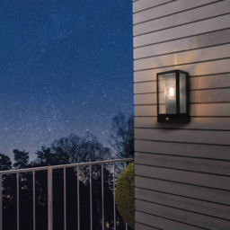 EGLO Alamonte Black Exterior Sensor Wall Light - Size: 17.0 x 11.5 x 29.5cm - Wilko - thumbnail 3