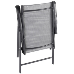Living and Home Foldable 2 Seater Black Tempered Glass Bistro Set - Wilko - thumbnail 4