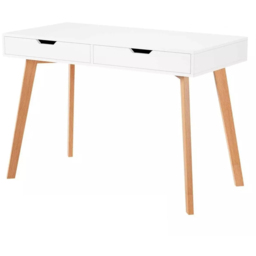 Gr8 Home 2 Drawer Wooden Desk White - Wilko - thumbnail 3