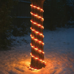 Xmas Haus 100 Warm White LED Candy Cane Tube Light 10m - Size: 100 x 10 x 10cm - Wilko