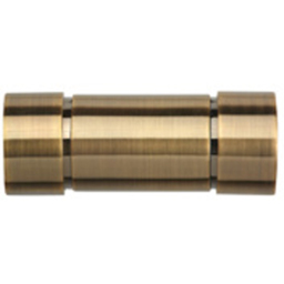 New Edge Blinds 130cm Fixed Length Antique Brass Eyelet Metal Curtain Pole Set with Aspect Finial - Wilko - thumbnail 3