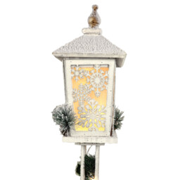Frosted Fairytale White Snowy Wood Lantern Decoration Ornament - Size: 19 x 100 x 19cm - Wilko - thumbnail 5