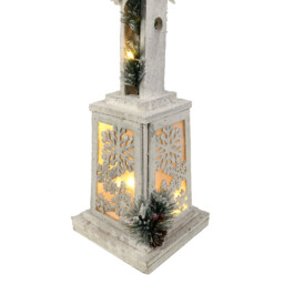 Frosted Fairytale White Snowy Wood Lantern Decoration Ornament - Size: 19 x 100 x 19cm - Wilko - thumbnail 6