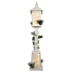 Frosted Fairytale White Snowy Wood Lantern Decoration Ornament - Size: 19 x 100 x 19cm - Wilko - thumbnail 3