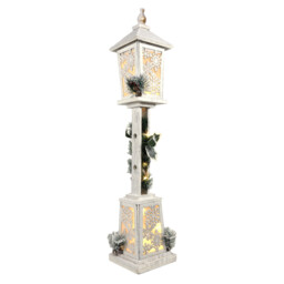 Frosted Fairytale White Snowy Wood Lantern Decoration Ornament - Size: 19 x 100 x 19cm - Wilko - thumbnail 4