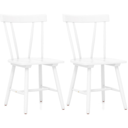 Costway Set of 2 White Windsor Chairs - Size: 60 x 55 x 55cm - Wilko - thumbnail 3