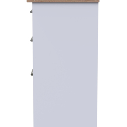 Crowndale Kent 3 Drawer White Ash and Modern Oak Dressing Table - Size: 40 x 93 x 80cm - Brown - Wilko - thumbnail 5