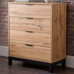 Julian Bowen Bali 4 Drawer Oak Chest of Drawers - Brown - Wilko - thumbnail 1