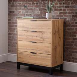 Julian Bowen Bali 4 Drawer Oak Chest of Drawers - Brown - Wilko - thumbnail 7