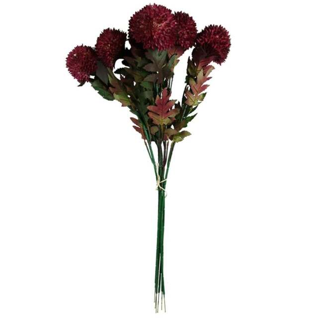 Leaf Pink Large Ball Dahlia Single Stem Artificial Flower 6 Pack - Size: 70 x 10 x 10cm - Wilko - image 1