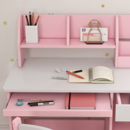 Tommy Toys Pink Kids Desk and Chair Set - Grey - Wilko - thumbnail 4