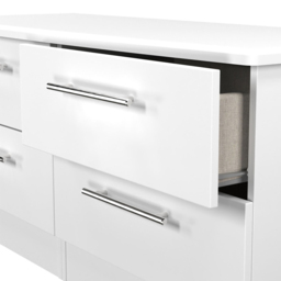 Crowndale Sherwood 4 Drawer Porcelain Matt Chest of Drawers - White - Wilko - thumbnail 7