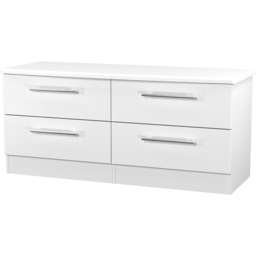 Crowndale Sherwood 4 Drawer Porcelain Matt Chest of Drawers - White - Wilko - thumbnail 5
