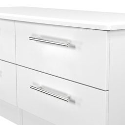 Crowndale Sherwood 4 Drawer Porcelain Matt Chest of Drawers - White - Wilko - thumbnail 6