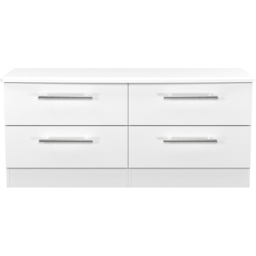 Crowndale Sherwood 4 Drawer Porcelain Matt Chest of Drawers - White - Wilko - thumbnail 3