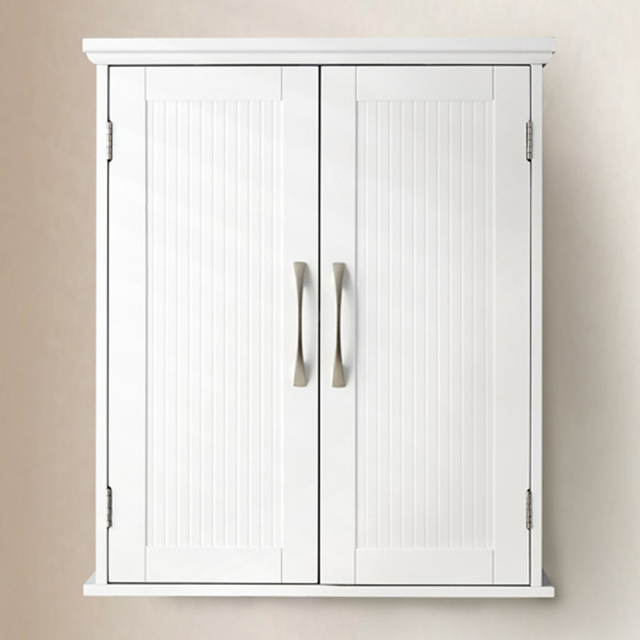 Teamson Home 2 Door White Newport Contemporary Removable Wooden Wall Cabinet - Size: 61.0 x 17.8 x 50.8cm - Wilko - image 1