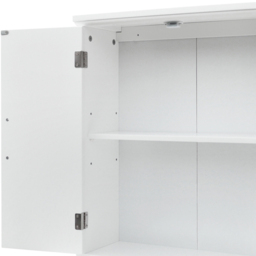 Teamson Home 2 Door White Newport Contemporary Removable Wooden Wall Cabinet - Size: 61.0 x 17.8 x 50.8cm - Wilko - thumbnail 5