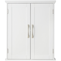 Teamson Home 2 Door White Newport Contemporary Removable Wooden Wall Cabinet - Size: 61.0 x 17.8 x 50.8cm - Wilko - thumbnail 3