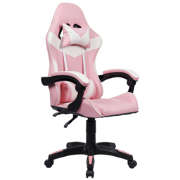 Neo Pink PU Leather Swivel Office Chair - Size: 66 x 55 x 125cm - Wilko - thumbnail 3