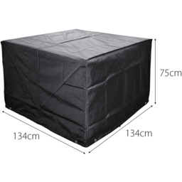 Cozy Bay EZBreathe 8 Seater Black Set Cover - Size: 75 x 134 x 134cm - Wilko - thumbnail 6