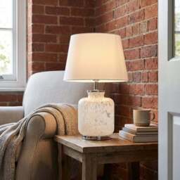 Arianna Grey and White Table Lamp - Size: 31 x 49 x 31cm - Wilko - thumbnail 3