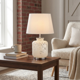 Arianna Grey and White Table Lamp - Size: 31 x 49 x 31cm - Wilko - thumbnail 6