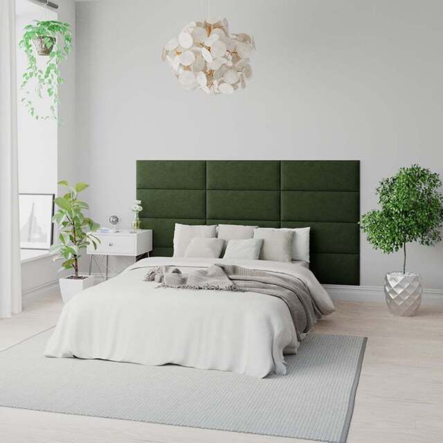 Aspire EasyMount Forest Green Plush Velvet Upholstered Wall Mounted Headboard Panels 2 Pack - Aspire Beds - Wilko - image 1