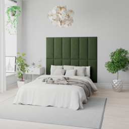 Aspire EasyMount Forest Green Plush Velvet Upholstered Wall Mounted Headboard Panels 2 Pack - Aspire Beds - Wilko - thumbnail 5