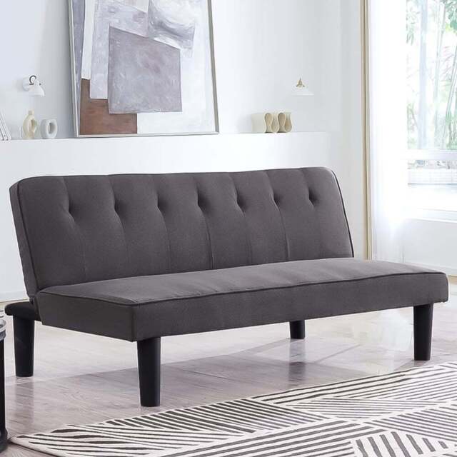 Home Detail Layla 2 Seater Charcoal Fabric Sofa Bed - Grey - Wilko - image 1