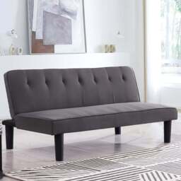 Home Detail Layla 2 Seater Charcoal Fabric Sofa Bed - Grey - Wilko - thumbnail 1