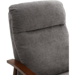 Living and Home Grey Manual Recliner Armchair with Adjustable Footrest - Size: Single - Wilko - thumbnail 5