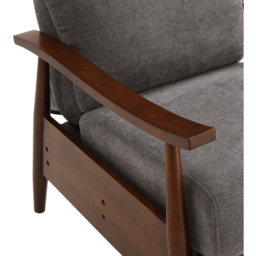 Living and Home Grey Manual Recliner Armchair with Adjustable Footrest - Size: Single - Wilko - thumbnail 7