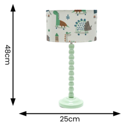 ValueLights Bobbins Cartoon Dino Sage Green LED Table Lamp - Size: 48 x 25 x 25cm - Multi - Wilko - thumbnail 6