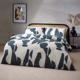 Hoem Meta Super King Dusk Abstract Geometric Duvet Set - Grey - Wilko