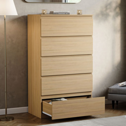 VIDA DESIGNS Denver 5 Drawer Pine Chest of Drawers - Brown - Wilko - thumbnail 5