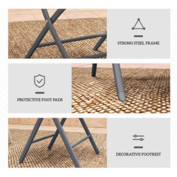 Outsunny 2 Seater Glass Top Bistro Set Grey - Wilko - thumbnail 6
