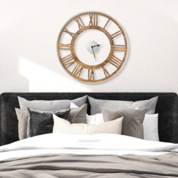 Costway Classic Frame Large Round Silent Wall Clock 50cm - Size: 59 x 58 x 13cm - Multi - Wilko - thumbnail 4