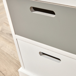 Home Source Ullswater 3 Drawer White and Grey Storage Unit - Size: 59 x 30 x 35cm - Wilko - thumbnail 7