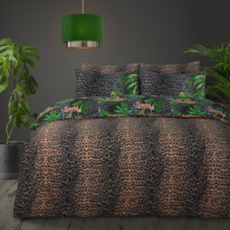 Velosso EasyCare Single Leopard Jungle Reversible Duvet Set - Multi - Serene - Wilko - thumbnail 5
