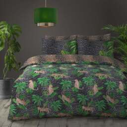 Velosso EasyCare Single Leopard Jungle Reversible Duvet Set - Multi - Serene - Wilko - thumbnail 1