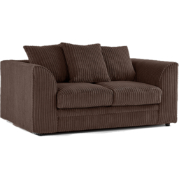 Portland Luxor 5 Seater Chocolate Jumbo Cord Sofa Set with Scatter Back - Brown - Wilko - thumbnail 5