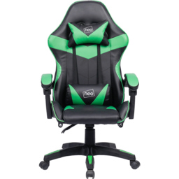 Neo Black and Green PU Leather Swivel Office Chair - Size: 66 x 55 x 125cm - Wilko - thumbnail 4
