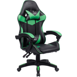 Neo Black and Green PU Leather Swivel Office Chair - Size: 66 x 55 x 125cm - Wilko - thumbnail 3