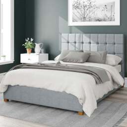 Aspire Sinatra King Size Sky Malham Weave Ottoman Bed - Blue - Aspire Beds - Wilko