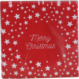Set of 20 Merry Christmas or Holly Napkins Multicolour - Wilko - thumbnail 3