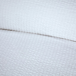 Seersucker Washable Duvet Set White Superking - Divante - Wilko - thumbnail 3