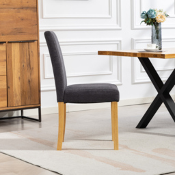 Artemis Home Almont Set of 2 Charcoal High Back Dining Chairs - Wilko - thumbnail 6